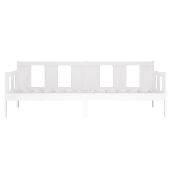 FURCO Bente White Solid Pinewood Day Bed - Versatile Sofa & Bed Combo