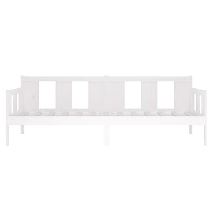 FURCO Bente White Solid Pinewood Day Bed - Versatile Sofa & Bed Combo