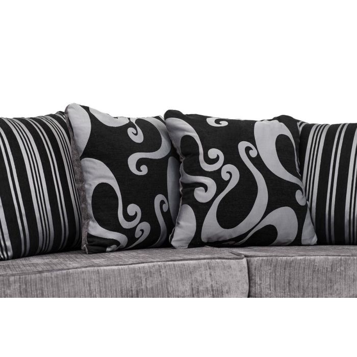 Faro 3 Seater Sofa - Black Fabric