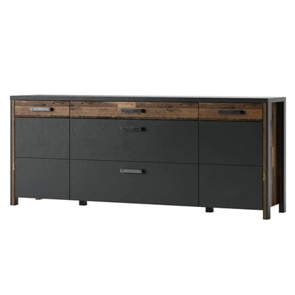 Blois Wooden Sideboard With 3 Doors 3 Drawers In Matera Oak