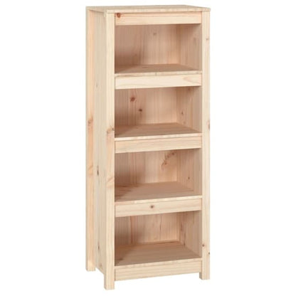 Brown Pinewood Bookcase with 3 Shelves for Home and Office Storage