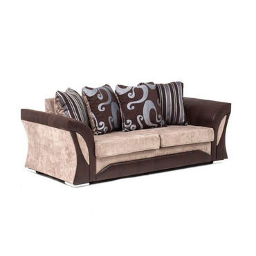 Faro 3 Seater Sofa - Brown Fabric