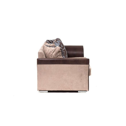 Faro 3 Seater Sofa - Brown Fabric