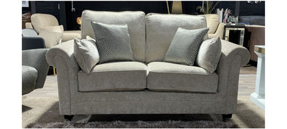 Beige Fabric 3+2 Sofa Set with Chrome Legs and Hardwood Frame, Available in Multiple Fabrics