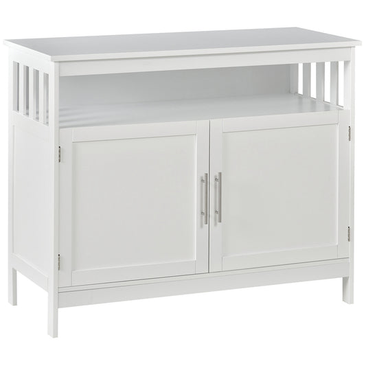 HOMCOM ood Console Hutch with Multi-Tier Shelf and 2 Layer Cabinet for Dining Room