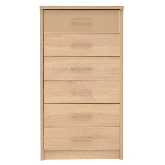 Canton Wooden Chest Of 6 Drawers In Sonoma Oak