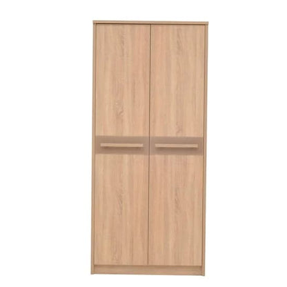 Canton 2-Door Wooden Wardrobe | Hinged | Sonoma Oak | Drawers | 2 Doors | 95cm