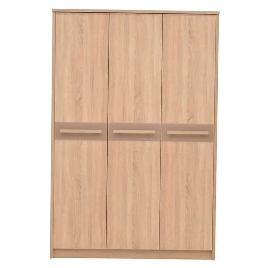 Canton Wooden Wardrobe With 3 Doors In Sonoma Oak