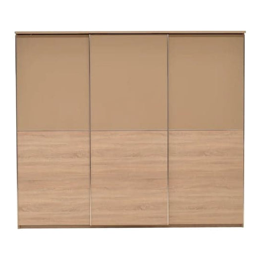 Sonoma Oak 3-Door Sliding Wooden Wardrobe | Oak | Shelves | 3 Doors | 270cm