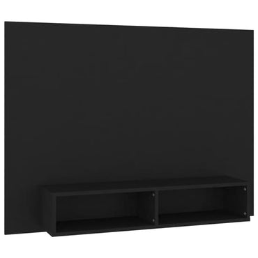 Caron Black Wall-Mounted Entertainment Unit for Modern Living Rooms