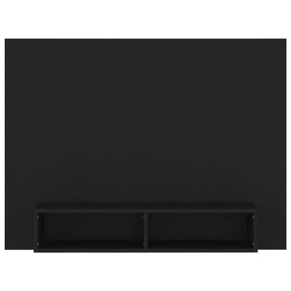 Caron Black Wall-Mounted Entertainment Unit for Modern Living Rooms