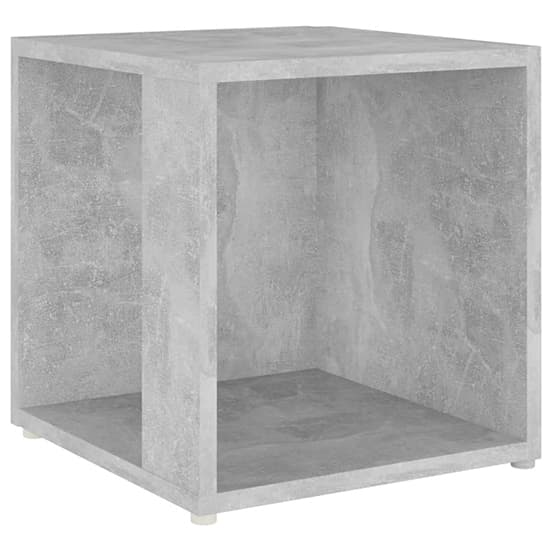 FURCO Celous Square Wooden Side Table with Concrete Finish - Versatile and Sturdy Design for Rustic Home Decor