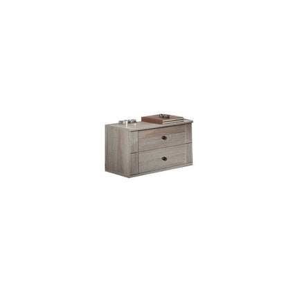 Cairo 2 Drawer Bedside Table - Oak