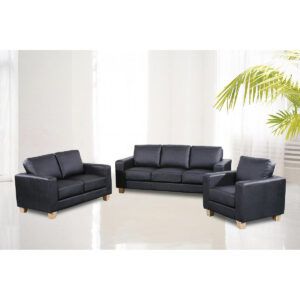 Buxton 1 Seater Armchair in Leather - Black - Nestium