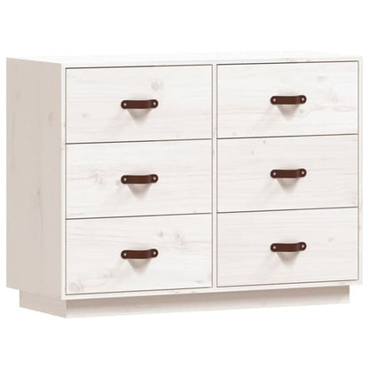 Cheta Pinewood Chest Of 6 Drawers In White