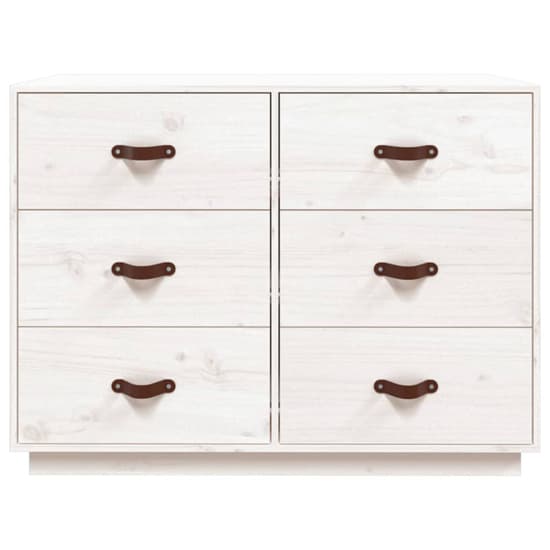 Cheta Pinewood Chest Of 6 Drawers In White