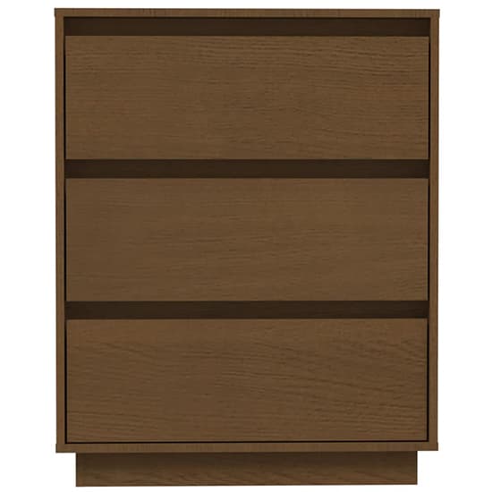 Chevis Solid Pinewood Chest Of 3 Drawers In Honey Brown