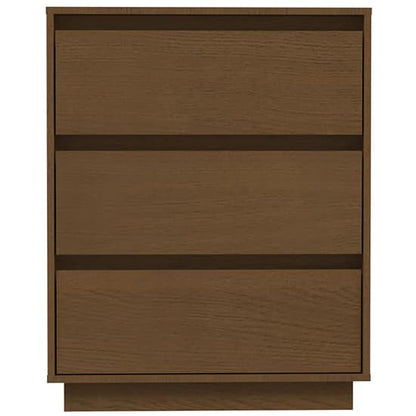 Chevis Solid Pinewood Chest Of 3 Drawers In Honey Brown