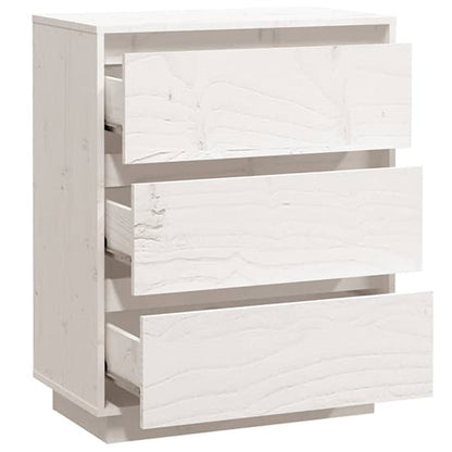 Chevis Solid Pinewood Chest Of 3 Drawers In White