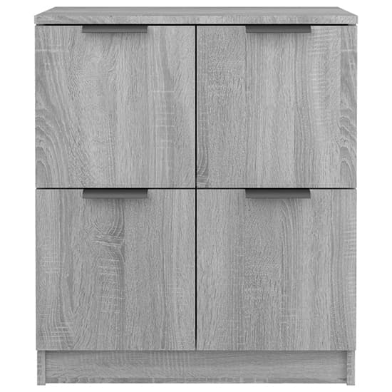 Chicory Wooden Sideboard With 4 Doors In Grey Sonoma Oak