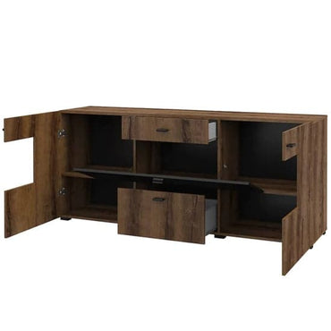 Citrus Wooden Sideboard With 3 Doors 2 Drawers In Monastery Oak