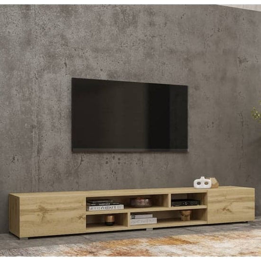 Citrus Wooden TV Unit With 2 Doors In Wotan Oak