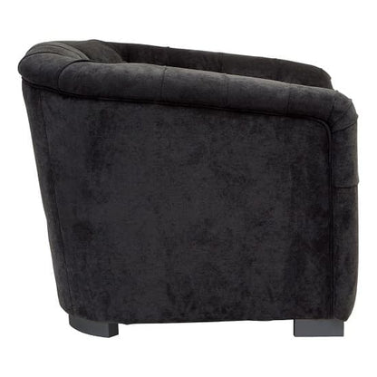 FURCO Corellie Black Tufted Upholstered Armchair for Living Room