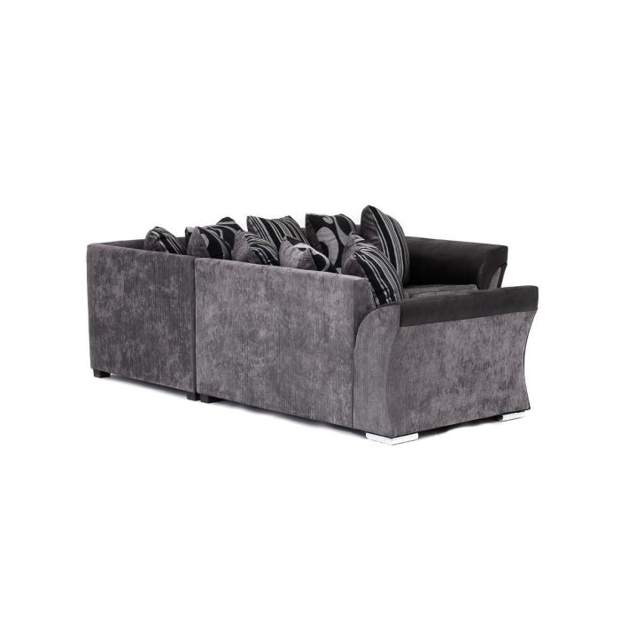 Faro Fabric Corner Sofa - Black