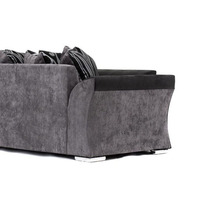 Faro Fabric Corner Sofa - Black