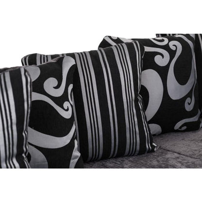 Faro Fabric Corner Sofa - Black