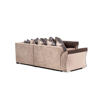 Faro Fabric Corner Sofa - Brown