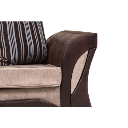 Faro Fabric Corner Sofa - Brown