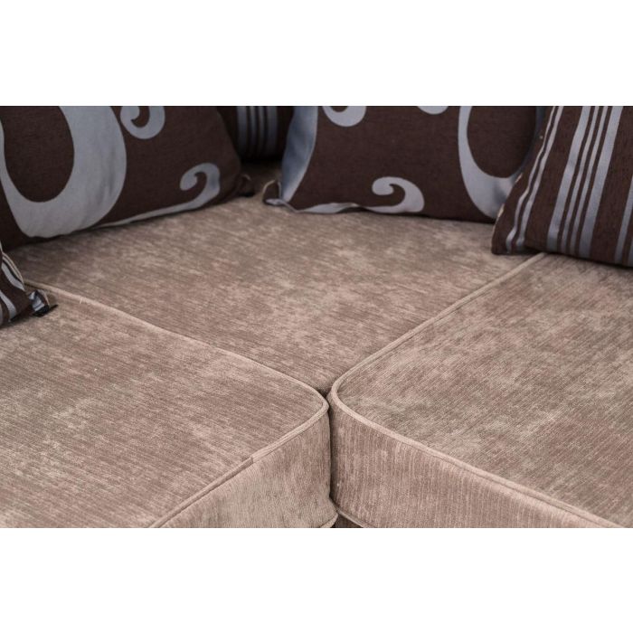 Faro Fabric Corner Sofa - Brown