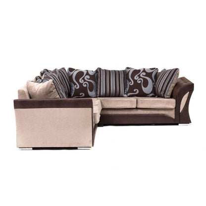 Faro Fabric Corner Sofa - Brown