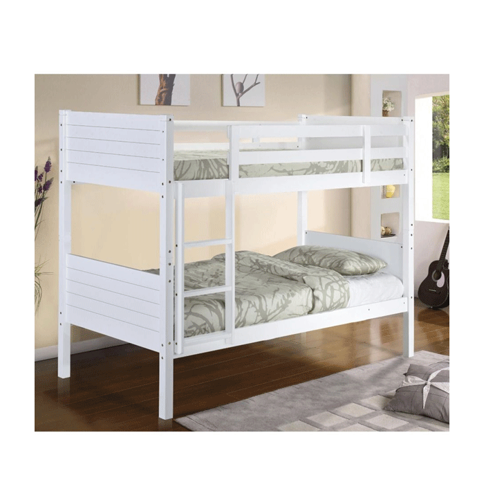 Nantwich Bunk Bed - Split into Two Singles - White Solid Wood - Nestium