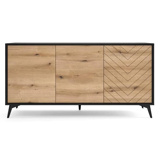 Dale Wooden Sideboard With 3 Doors In Evoke Oak