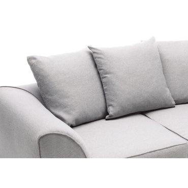 Charmaine 2 Seater Sofa - Light Grey Fabric