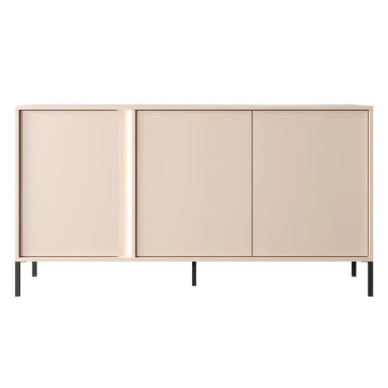 Davis Wooden Sideboard 3 Doors In Beige With LED