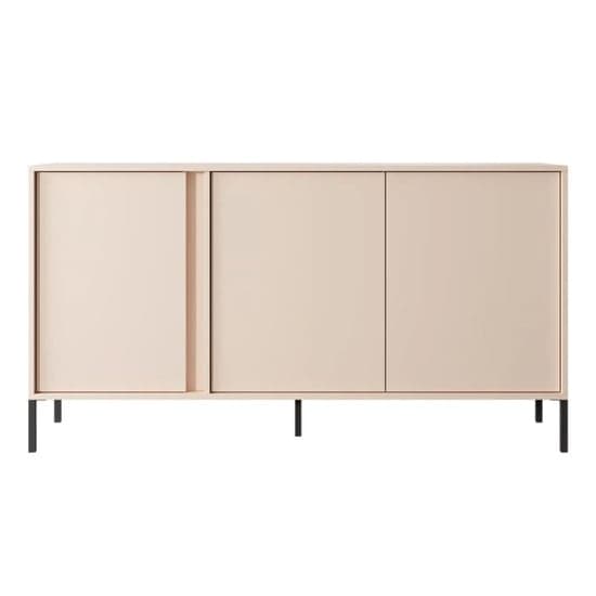 Davis Wooden Sideboard 3 Doors In Beige With LED