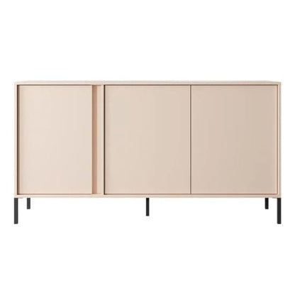 Davis Wooden Sideboard 3 Doors In Beige With LED