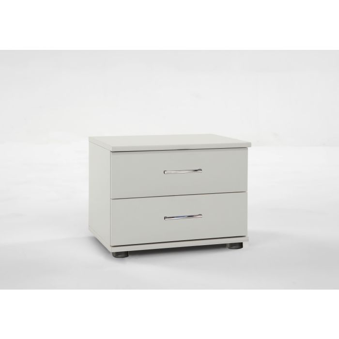 Divac 2 Drawer Bedside Chest - White