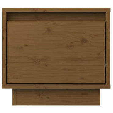 Dawes Solid Pinewood Bedside Cabinet With 1 Drawer In Brown