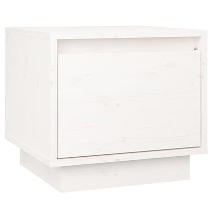 Dawes Solid Pinewood Bedside Cabinet With 1 Drawer In White