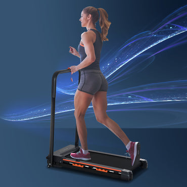 HOMCOM teel Folding Motorized Home Treadmill w/ LCD Monitor Black