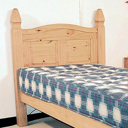 Waltham Solid Wood Bed Frame With High Footend - Single Bed