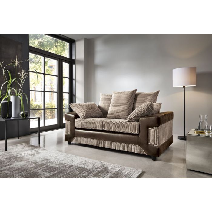 Eritrea 2 Seater Sofa - Brown and Beige