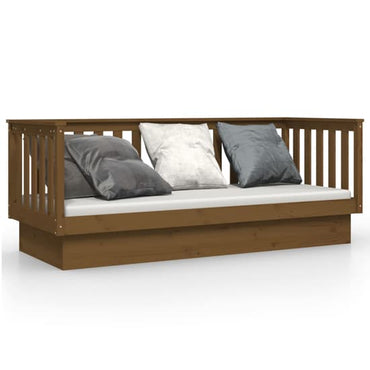 FURCO Honey Brown Pinewood Day Bed - Versatile Sofa and Bed Combo