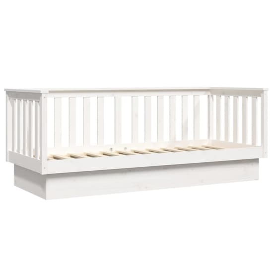 FURCO White Pinewood Day Bed - Versatile Sofa & Bed Combination for Bedrooms and Living Rooms