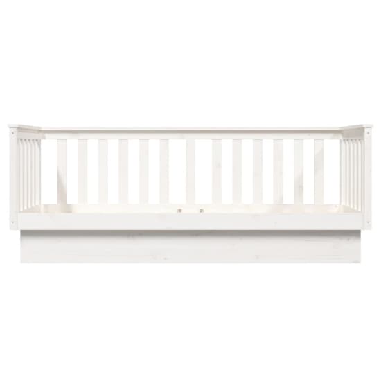 FURCO White Pinewood Day Bed - Versatile Sofa & Bed Combination for Bedrooms and Living Rooms