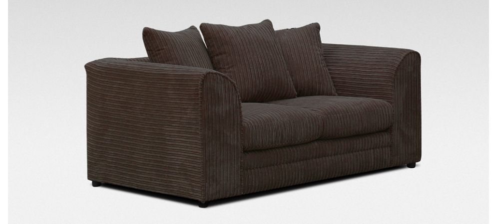 Chocolate Jumbo Cord 3+2 Seater Sofa Set with Hardwood Frame